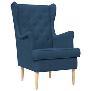 vidaXL Fauteuil Bleu Tissu
