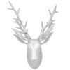 vidaXL Décoration murale de tête de cerf Aluminium Argenté 62 cm