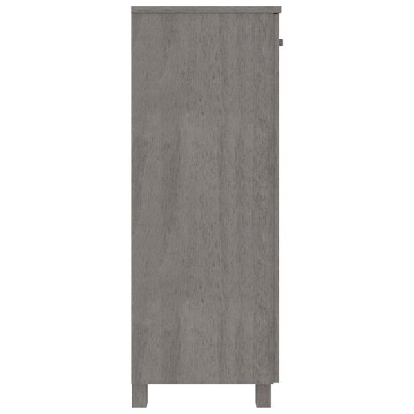 vidaXL Armoire à chaussures HAMAR Gris clair 85x40x108 cm Pin massif
