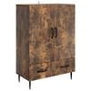 vidaXL Buffet Ch&ecirc;ne fum&eacute; 66 x 34,5 x 95 cm Bois d'ing&eacute;nierie