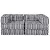 vidaXL Canapé modulaire 2 pcs Gris 140 x 70 x 56 cm tissu