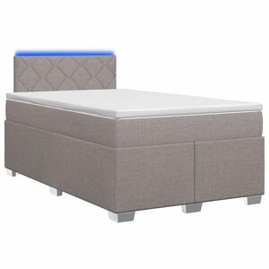 vidaXL Lit de box spring avec matelas et LED Taupe 120 x 200 cm Tissu
