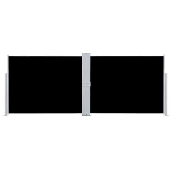 vidaXL Auvent lat&eacute;ral r&eacute;tractable Noir 140 x 1000 cm