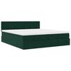VidaXL Cadre de lit ottoman avec matelas vert fonc&eacute; 180x200cm velours