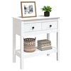 vidaXL Table console Blanc 75x35x75 cm Bois massif de pin