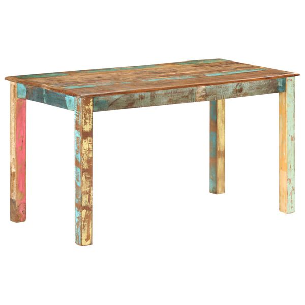 vidaXL Table de salle à manger Bois de récupération solide 140x70x76cm