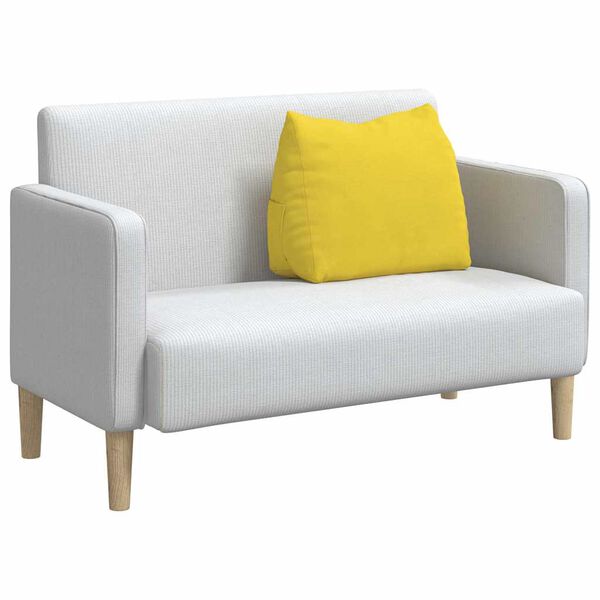 vidaXL Coussin de Dos Jaune clair 60 x 20 x 50 cm tissu