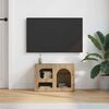 vidaXL Meuble TV Ch&ecirc;ne artisanal 60 x 35 x 40 cm Bois d'ing&eacute;nierie