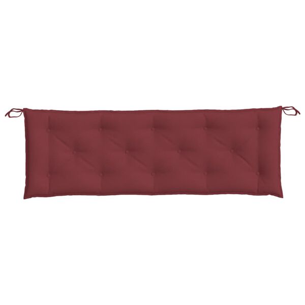 vidaXL Coussin de banc de jardin rouge bordeaux mélangé tissu