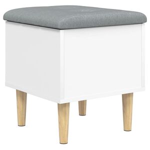 vidaXL Banc de rangement blanc 42x42x46 cm bois d'ing&eacute;nierie