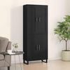 vidaXL Haut Armoire Ch&ecirc;ne noir 69,5 x 34 x 180 cm Bois d'ing&eacute;nierie
