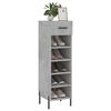 vidaXL Armoire &agrave; chaussures gris b&eacute;ton 30x35x105 cm bois d'ing&eacute;nierie