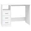 vidaXL Bureau avec tiroirs Blanc 102x50x76 cm Bois d'ing&eacute;nierie