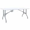 vidaXL Table pliable de jardin Blanc 180x72x72 cm PEHD