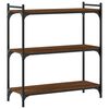 vidaXL Biblioth&egrave;que 3 niveaux ch&ecirc;ne brun 80x30x86 cm bois d'ing&eacute;nierie