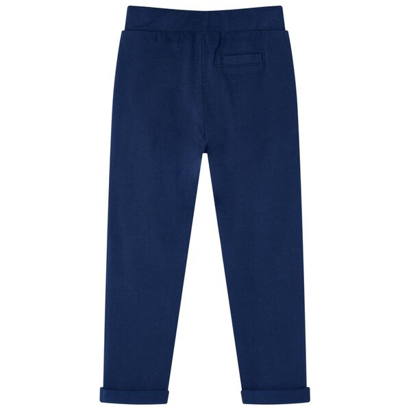 Pantalons pour enfants avec cordon de serrage bleu marine 140