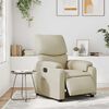vidaXL Fauteuil inclinable &eacute;lectrique Cr&egrave;me Similicuir