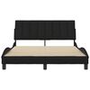 vidaXL Cadre de lit sans matelas Hanko noir 120x200 cm tissu