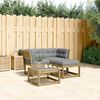 vidaXL Salon de jardin 3 pcs avec coussins bois de pin impr&eacute;gn&eacute;