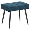 vidaXL Chaise de relaxation avec tabouret Bleu Velours