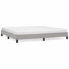 vidaXL Cadre de lit sans matelas gris clair 200x200 cm tissu