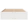 vidaXL Cadre de lit sans matelas avec tiroirs blanc 150x200 cm pin