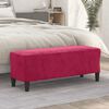 vidaXL Banc Rouge bordeaux 100x35x41 cm Velours