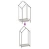vidaXL Portant de bois chauffage anthracite 40x25x90 cm