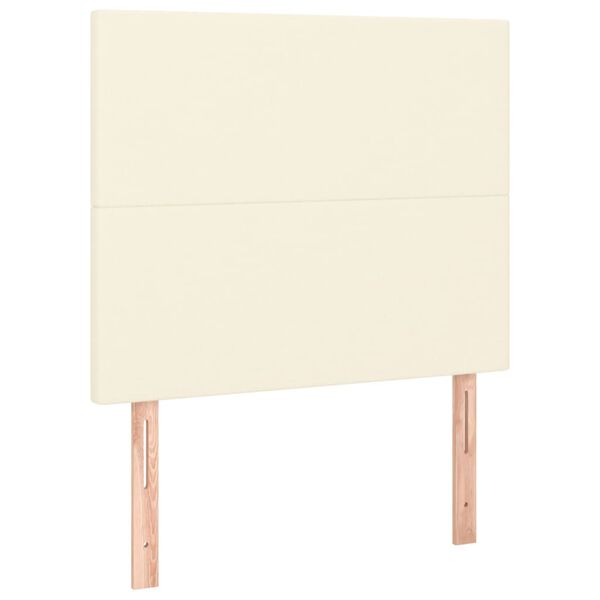 vidaXL T&ecirc;te de lit &agrave; LED Cr&egrave;me 80x5x118/128 cm Similicuir