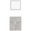vidaXL Ensemble de meubles de salle de bain 2 pcs Gris b&eacute;ton Agglom&eacute;r&eacute;