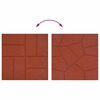 vidaXL Pierre de marchage 6 pcs Rouge 40,5 x 40,5 x 2 cm Caoutchouc