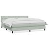 vidaXL Sommier &agrave; lattes de lit et matelas gris clair 200x220cm velours