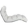 vidaXL Chaise pliable de sol Blanc Similicuir