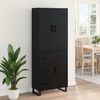vidaXL Haut Armoire avec tiroir 2 pcs Ch&ecirc;ne noir 69,5 x 34 x 180 cm
