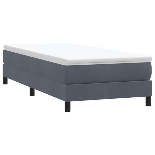 vidaXL Sommier &agrave; lattes de lit sans matelas gris fonc&eacute; 90x210 cm