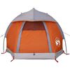 vidaXL Tente de camping &agrave; d&ocirc;me 1 personne gris et orange imperm&eacute;able
