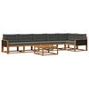 vidaXL Ensemble de canap&eacute;s d'ext&eacute;rieur 7 pcs Naturel et Anthracite