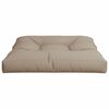 vidaXL Coussin de palette taupe 80x80x12 cm tissu