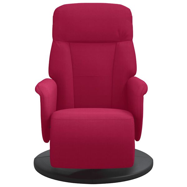 vidaXL Fauteuil inclinable avec repose-pied rouge bordeaux velours