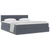 vidaXL Lit de Rangement avec matelas Gris foncé 160 x 200 cm Velours