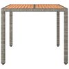 vidaXL Table de jardin et dessus en bois Gris Résine tressée et acacia
