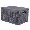 Curver Bo&icirc;te de rangement avec couvercle Style L 30 L Argent m&eacute;tallis&eacute;