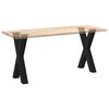 vidaXL Pieds de table &agrave; manger en forme de X, 2 pi&egrave;ces, noir, 50 x (72-73) cm, acier
