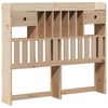 vidaXL Lit biblioth&egrave;que sans matelas 135x190 cm bois de pin massif