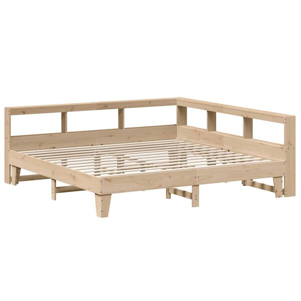 vidaXL Lit biblioth&egrave;que sans matelas 180x200 cm bois massif de pin
