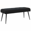 vidaXL Banc avec capitonnage bouton Noir 110 x 40 x 46 cm Velours