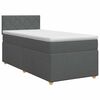 vidaXL Lit boxspring avec matelas Gris fonc&eacute; 90 x 190 cm Tissu