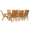 vidaXL Ensemble de salle &agrave; manger pour jardin 9 pc Marron