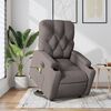 vidaXL Fauteuil inclinable de massage électrique Taupe Tissu