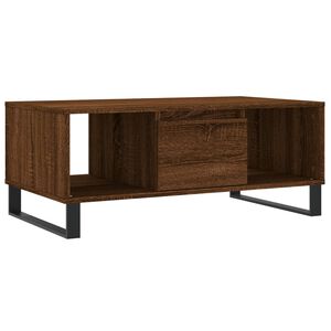 vidaXL Table basse Ch&ecirc;ne marron 90x50x36,5 cm Bois d'ing&eacute;nierie